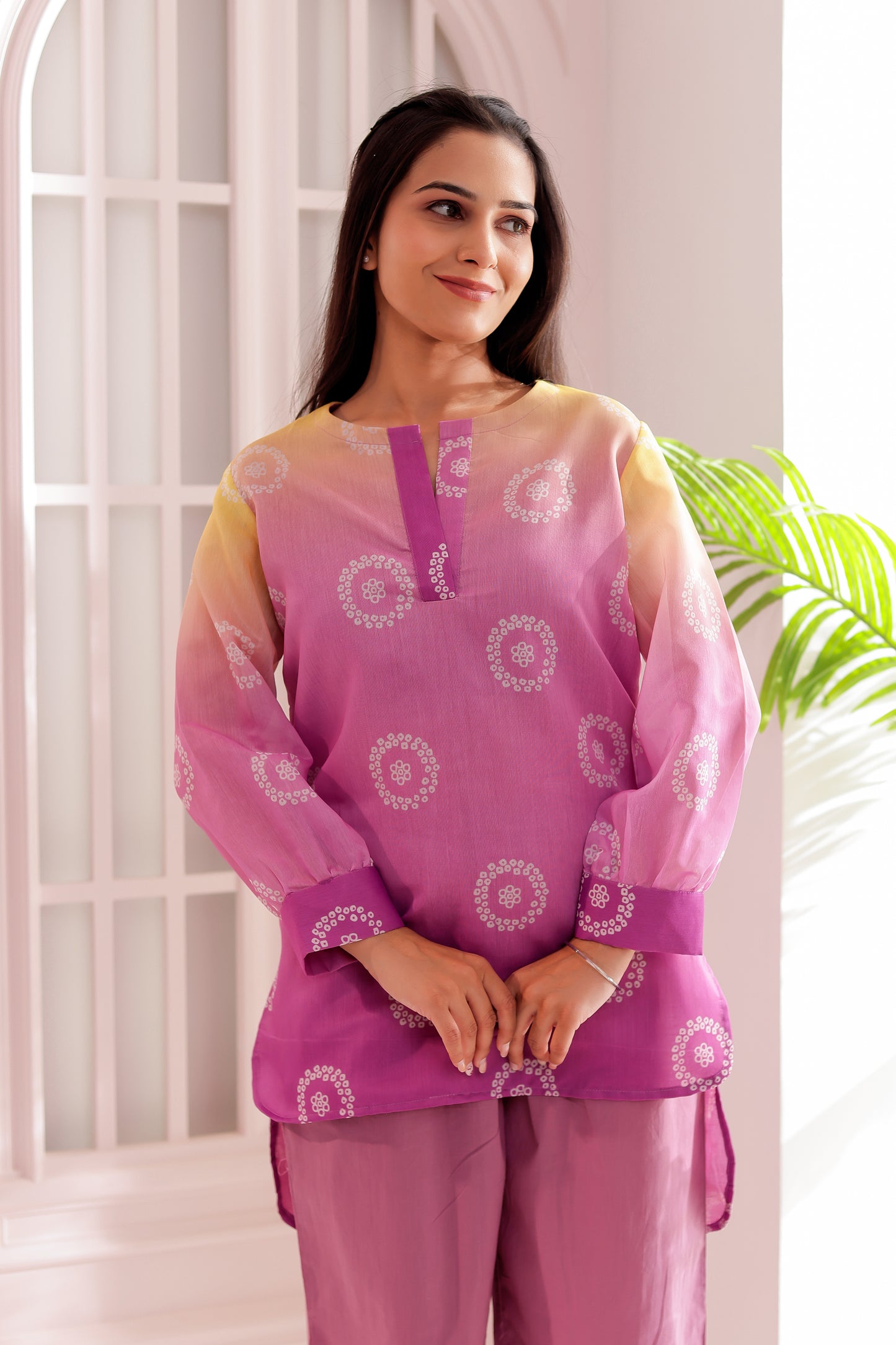 Bhandani Printed Chanderi Co-ord Set