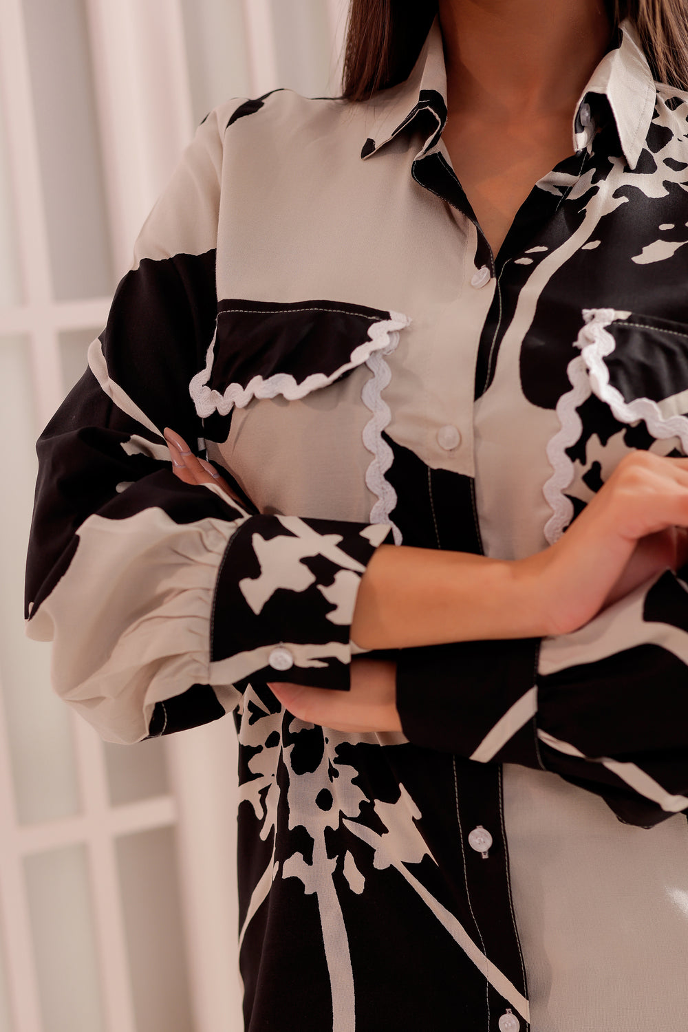 Jasmine Beige & Black Printed Co-ord Set