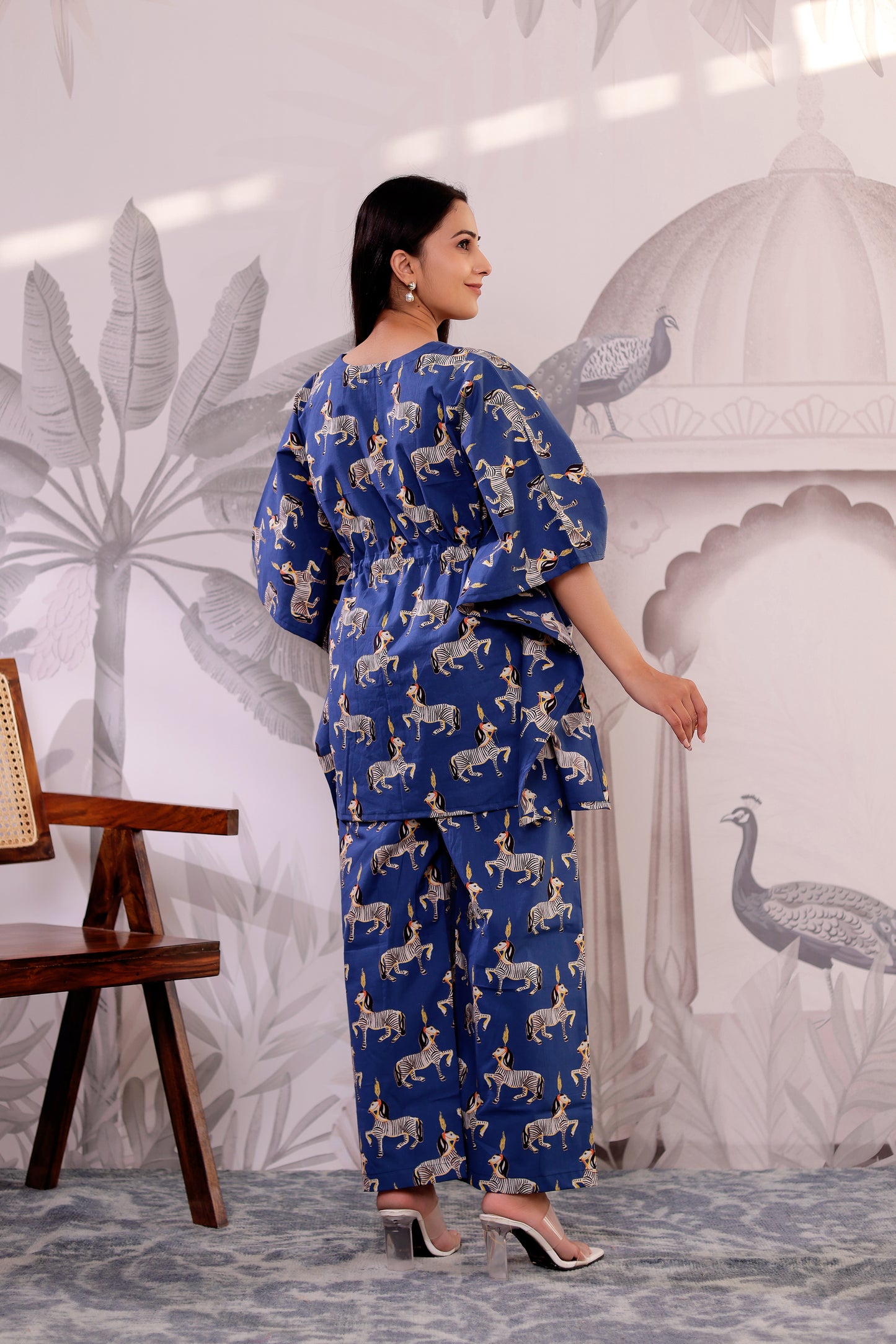 Zebra Printed Kaftaan Co-ord Set