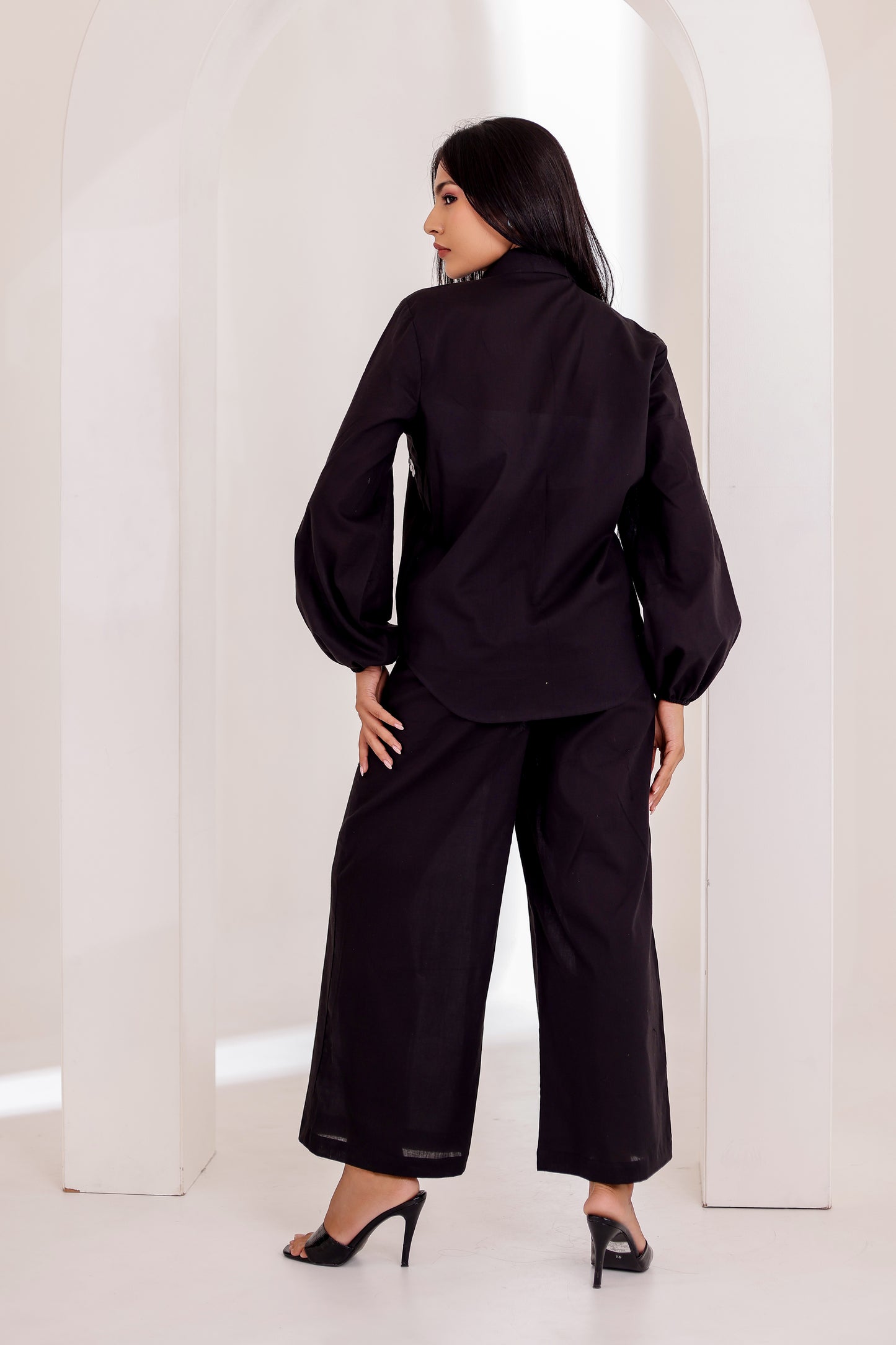 Black Applique Co-ord Set