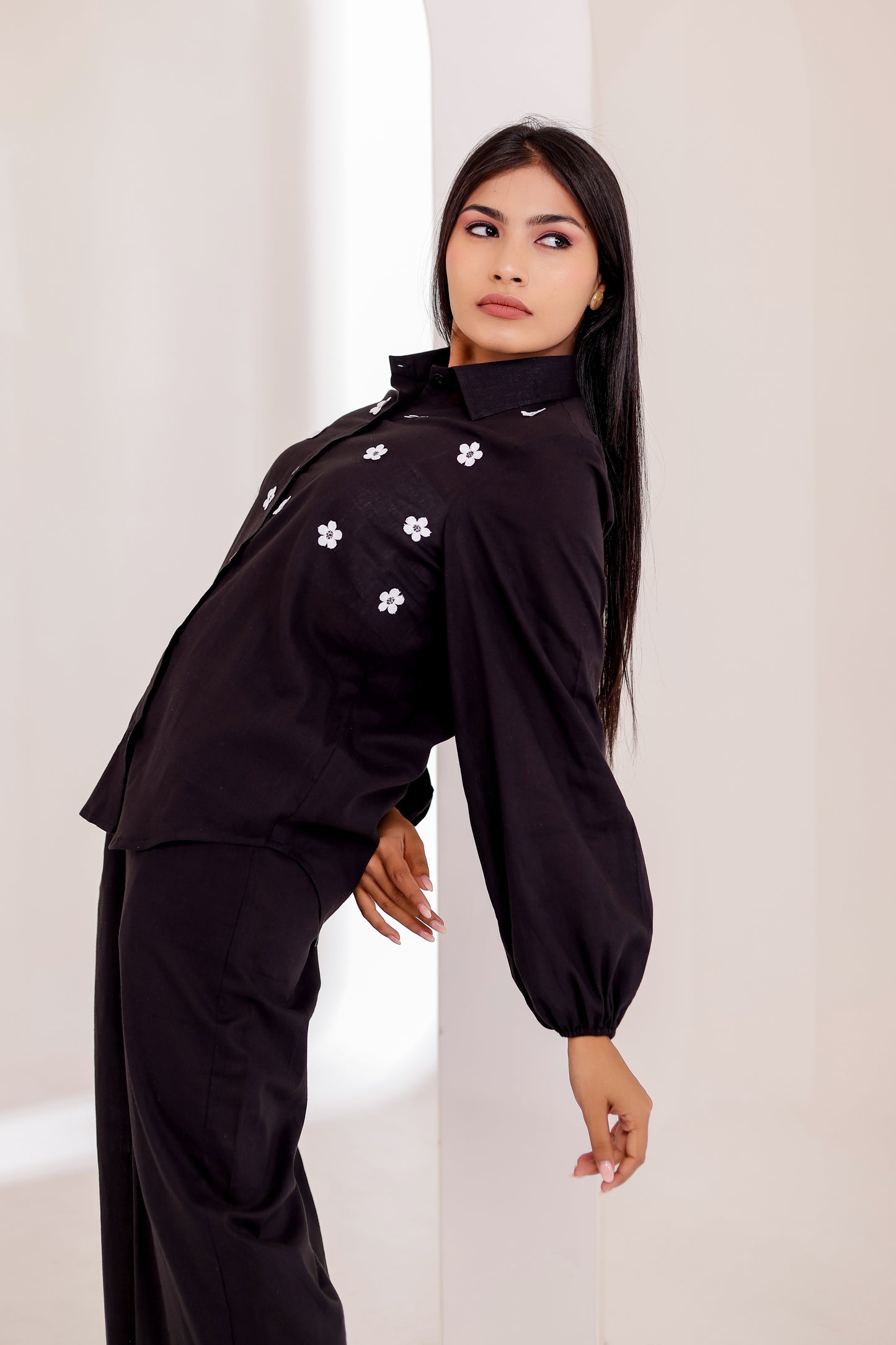 Black Applique Co-ord Set