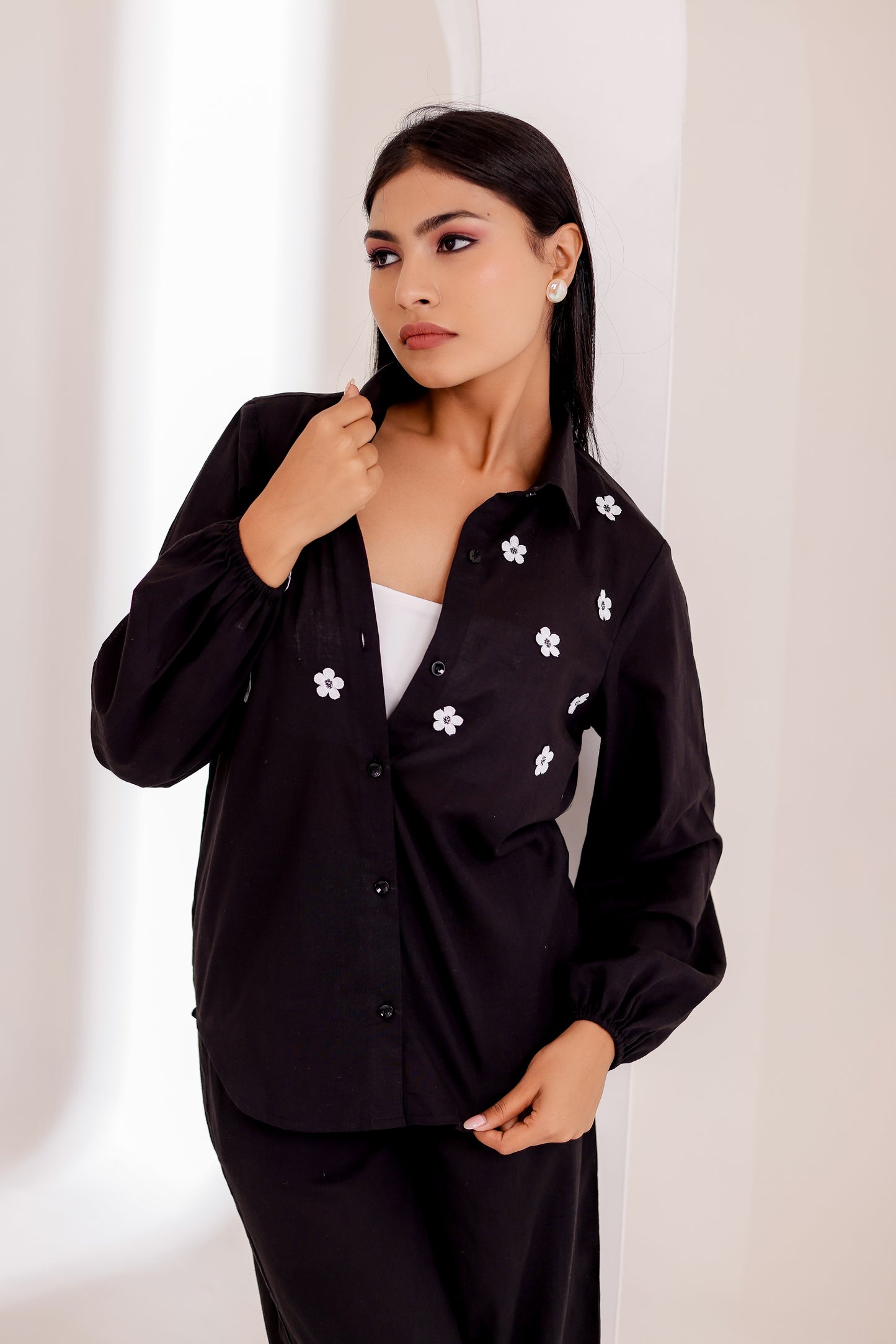 Black Applique Co-ord Set