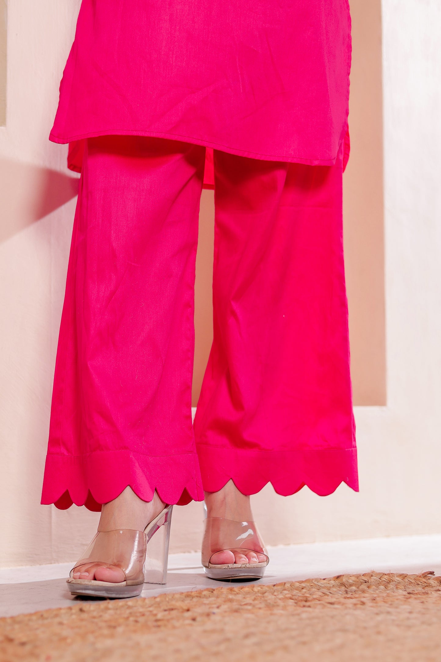 Pink Pakistani Sleeves Co-ord Set