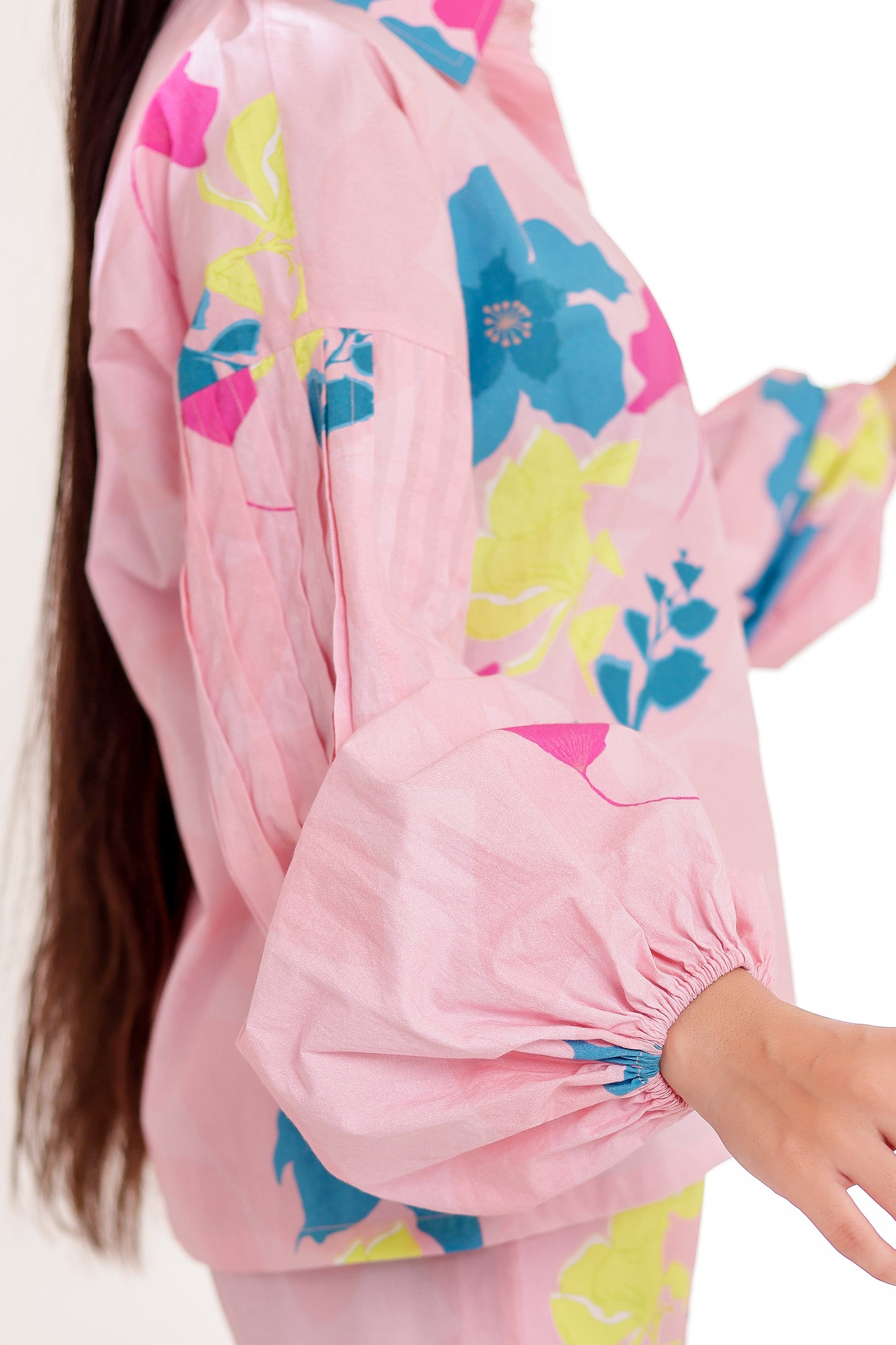 Pink Printed Cotton Shirt