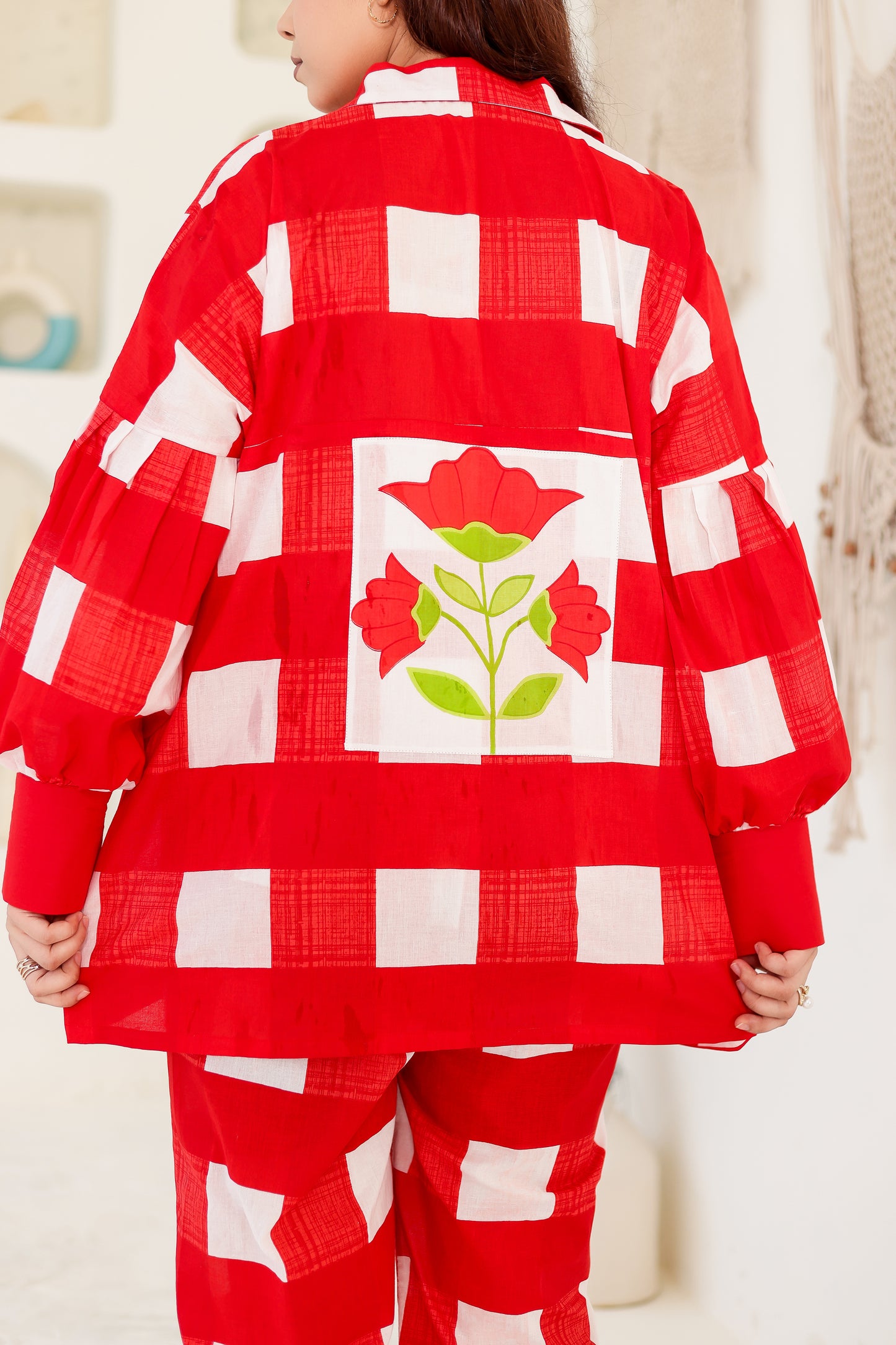 Roma Printed Checks Co-ord Set