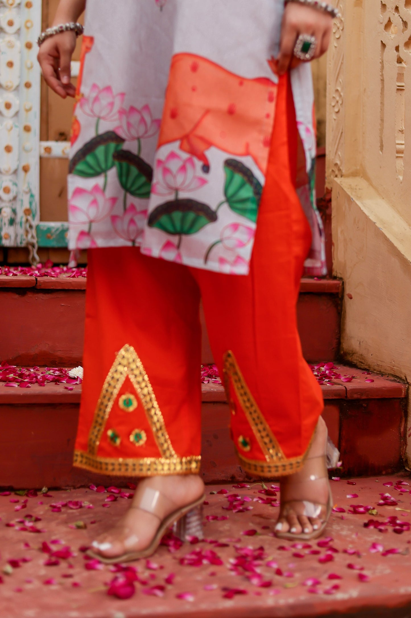 Amber Pichwai Chanderi Kurta Co-ord Set