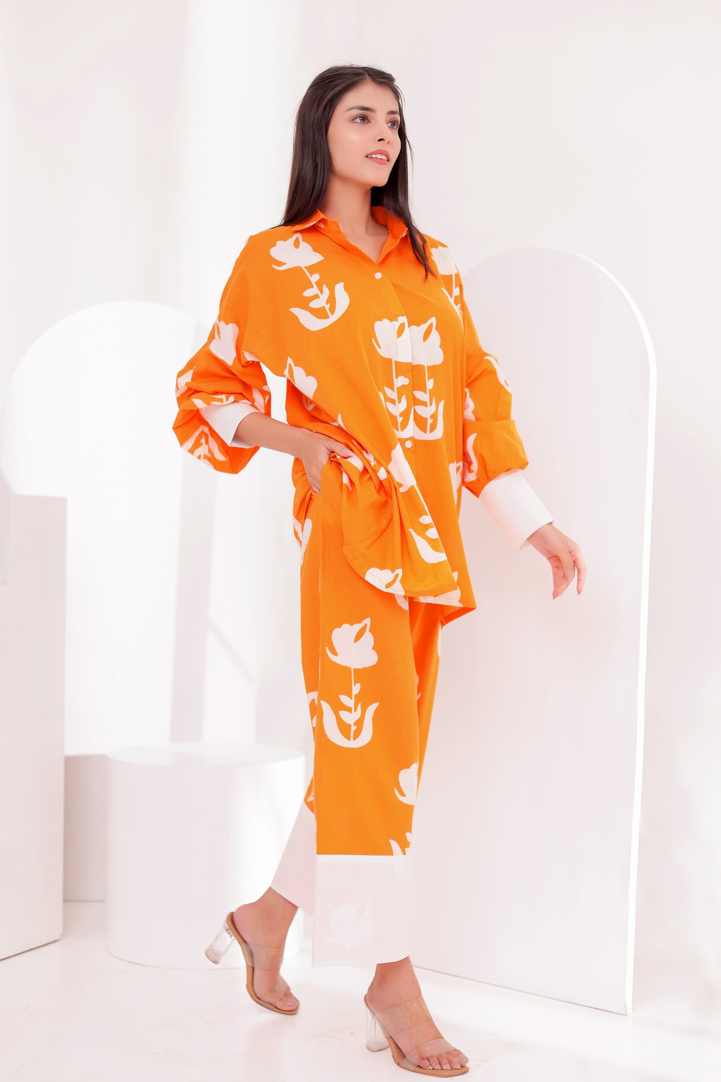 Evara Orange Co-ord Set