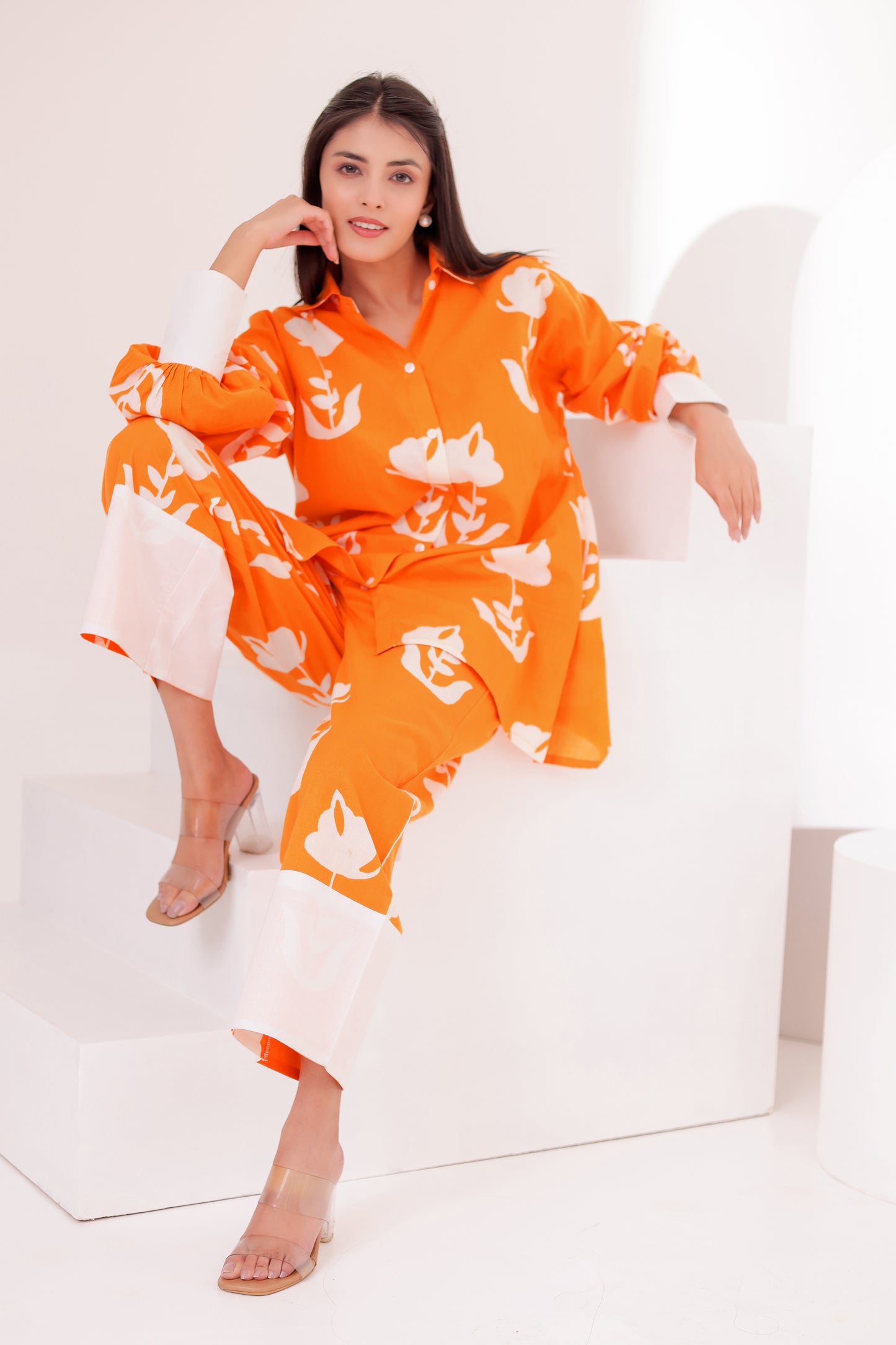 Evara Orange Co-ord Set