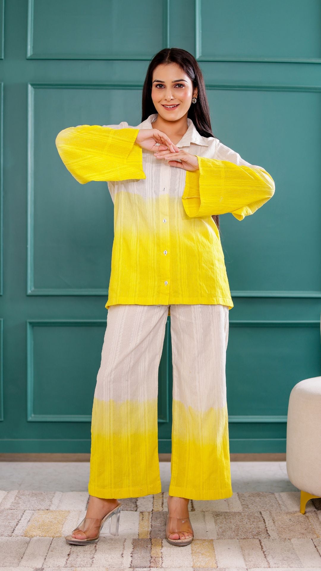 Yellow Ombre Co-ord Set
