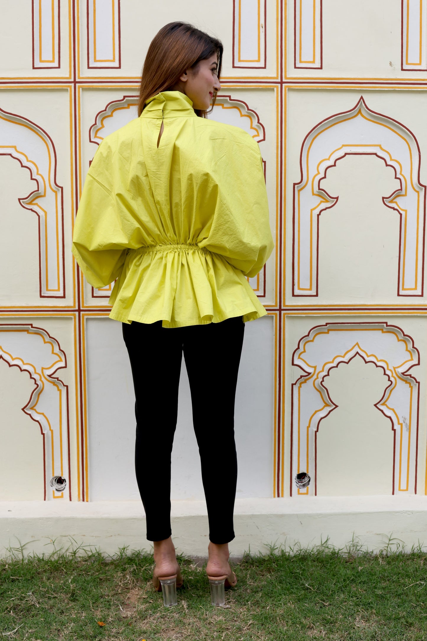 Zia Neon Peplum Cotton Top