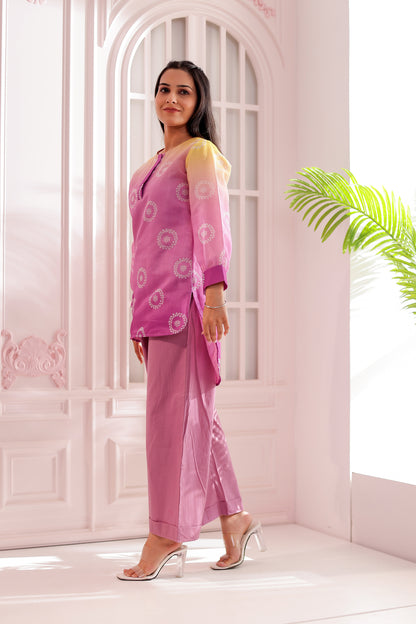 Bhandani Printed Chanderi Co-ord Set