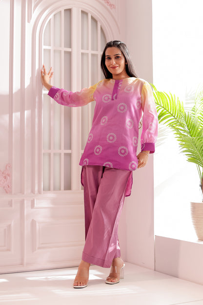 Bhandani Printed Chanderi Co-ord Set