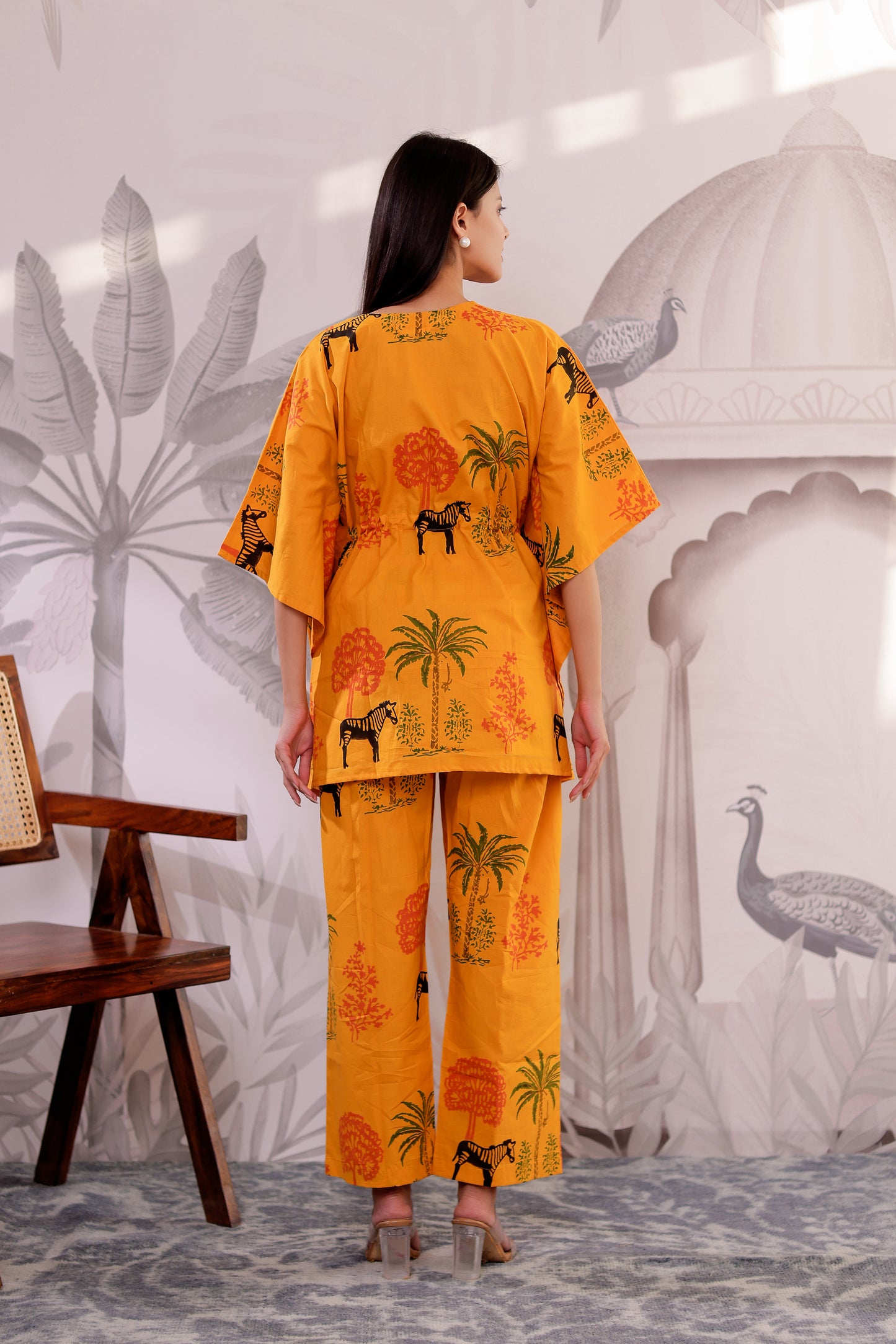 Jungle Blooms Kaftaan Co-ord Set
