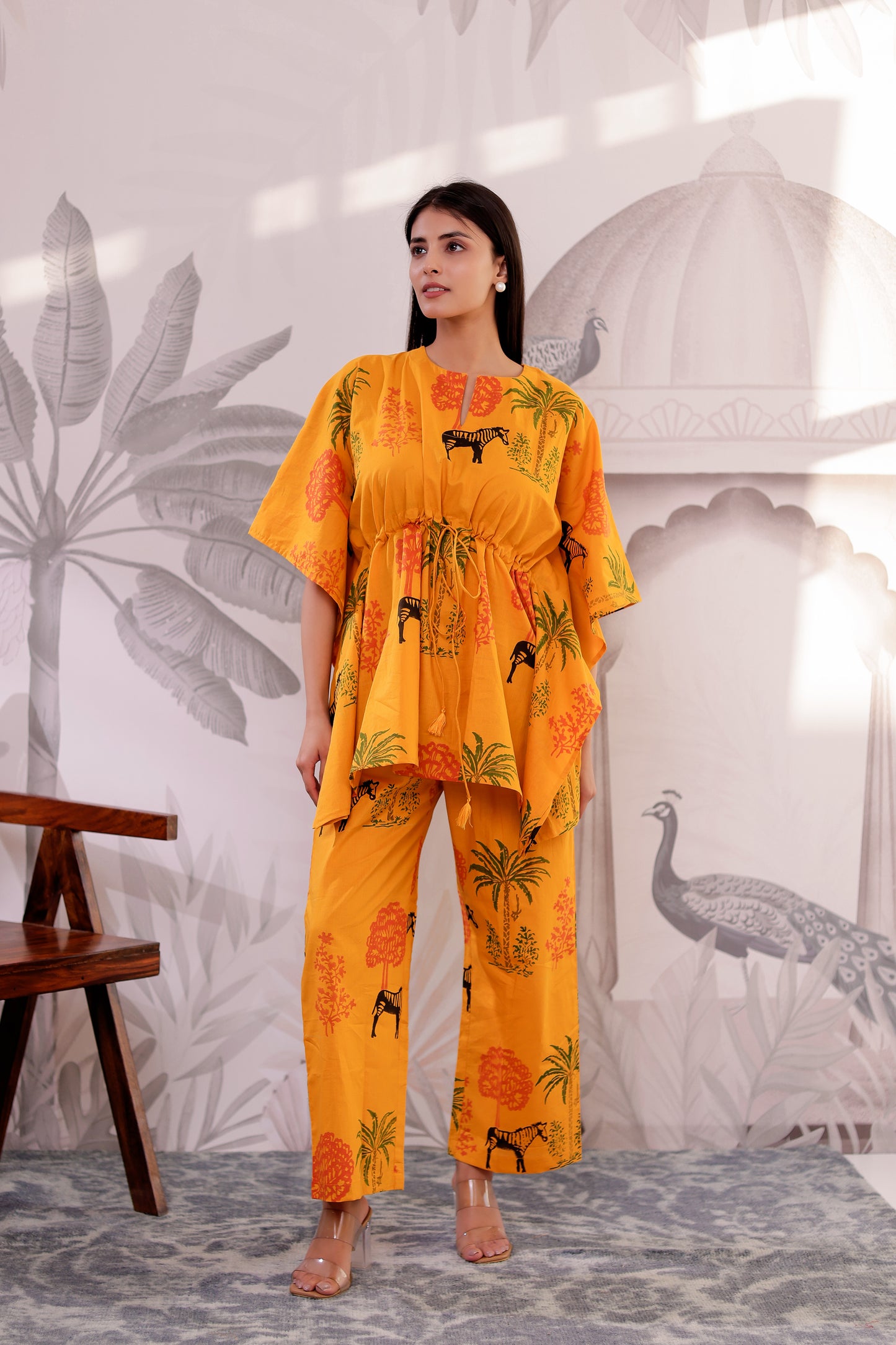 Jungle Blooms Kaftaan Co-ord Set