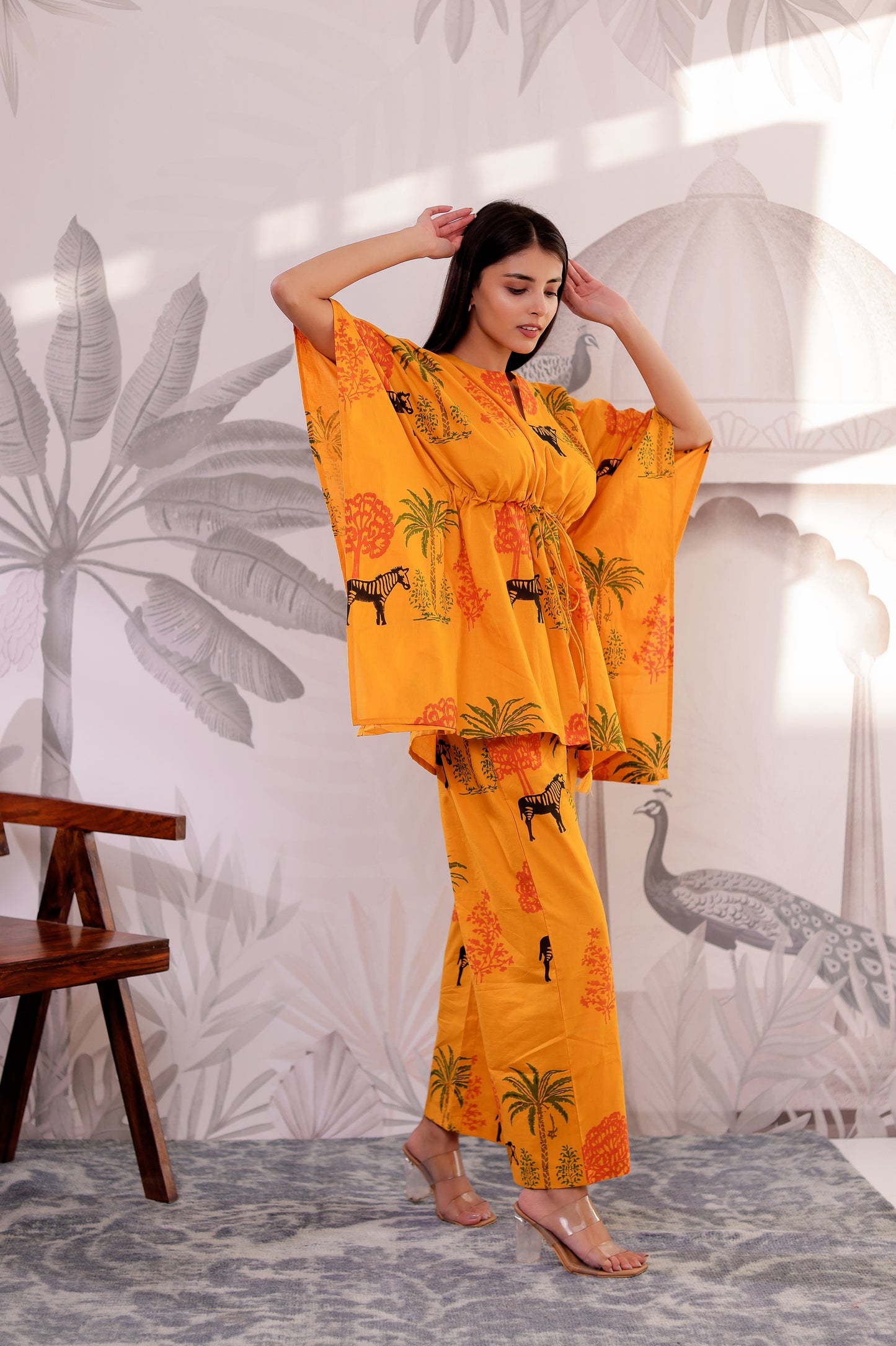 Jungle Blooms Kaftaan Co-ord Set