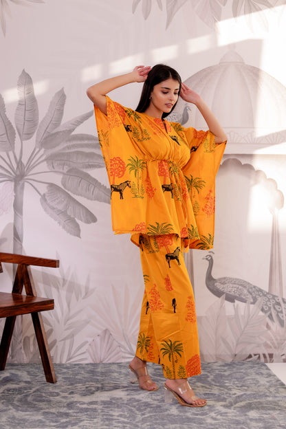 Jungle Blooms Kaftaan Co-ord Set