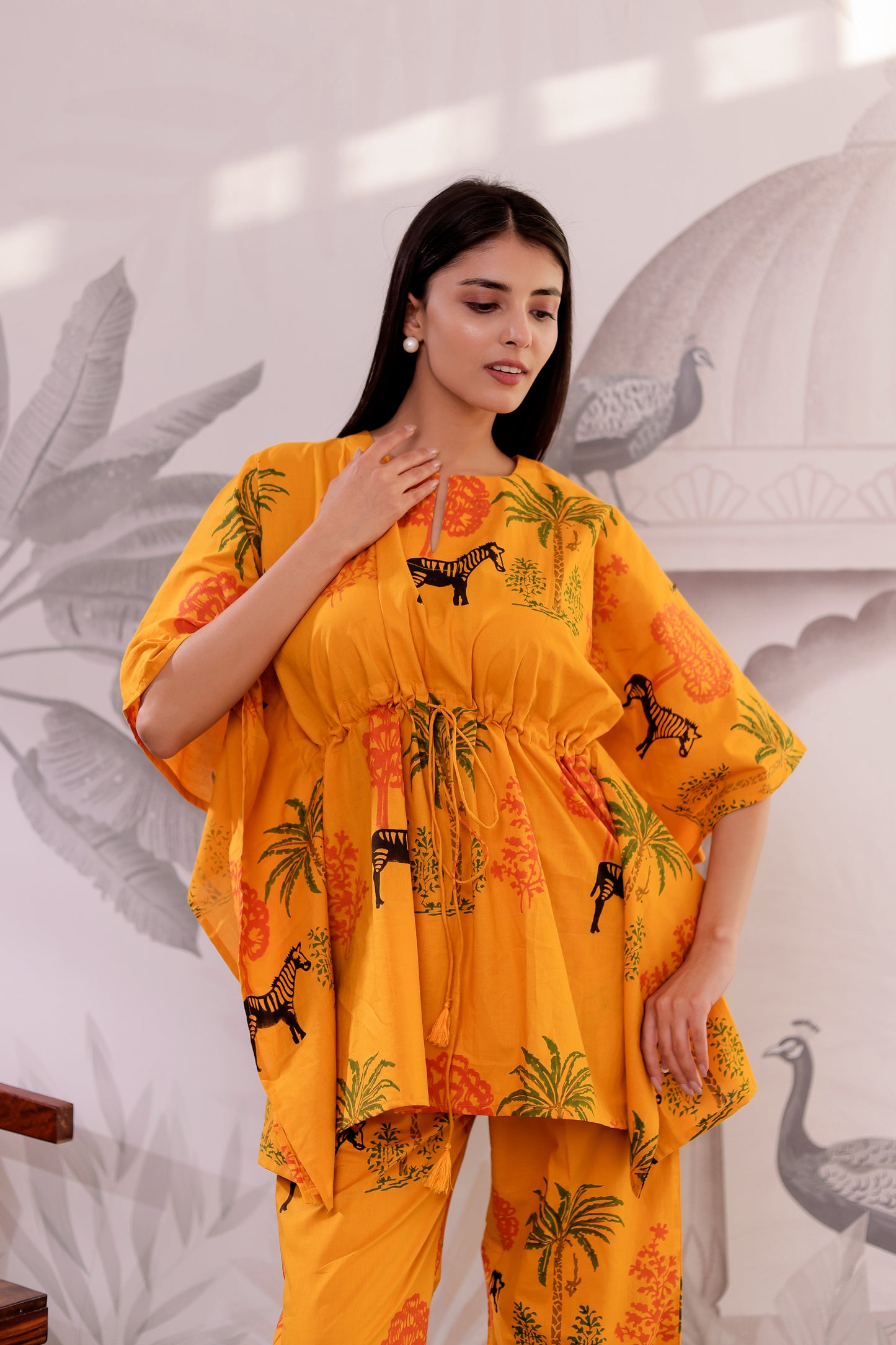 Jungle Blooms Kaftaan Co-ord Set