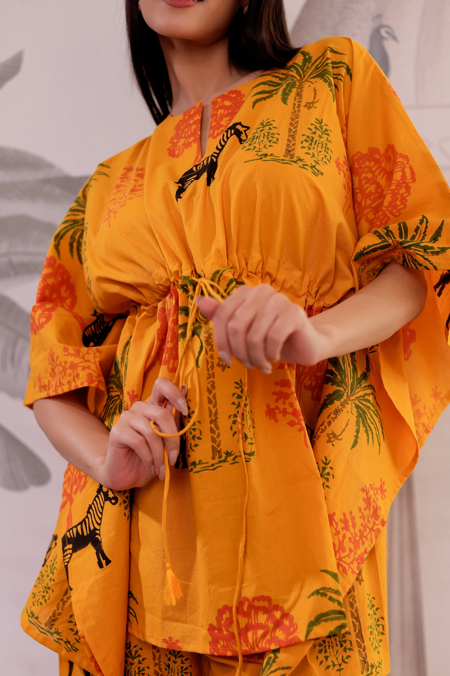 Jungle Blooms Kaftaan Co-ord Set