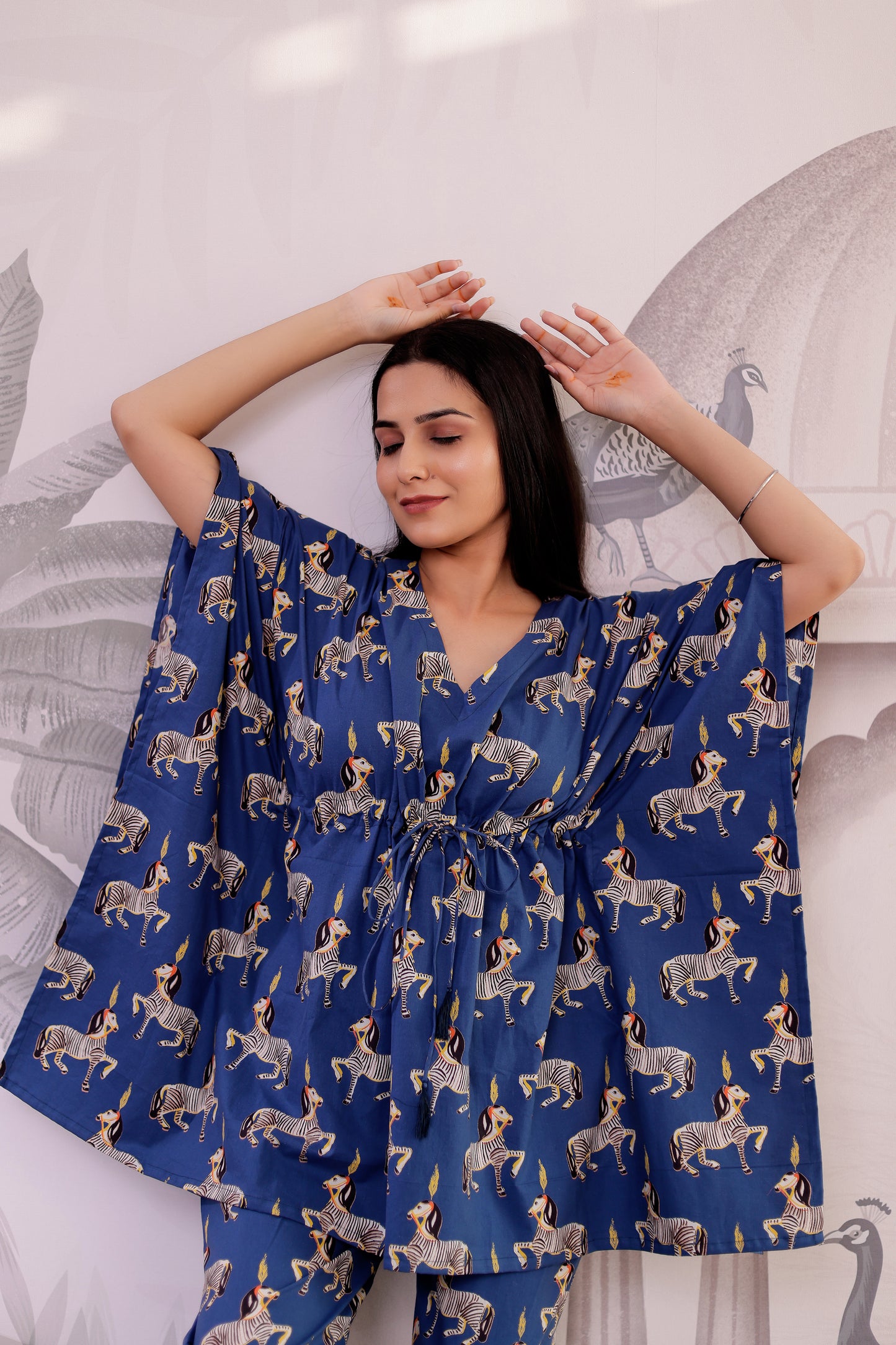 Zebra Printed Kaftaan Co-ord Set