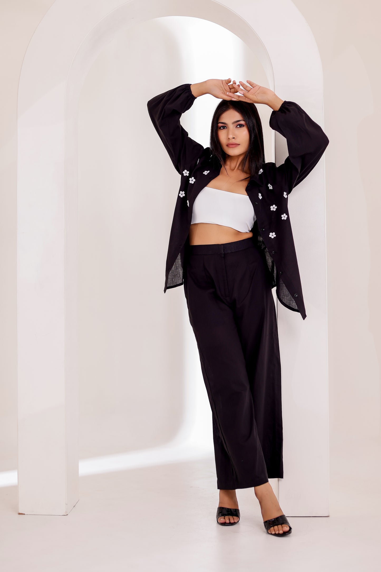 Black Applique Co-ord Set