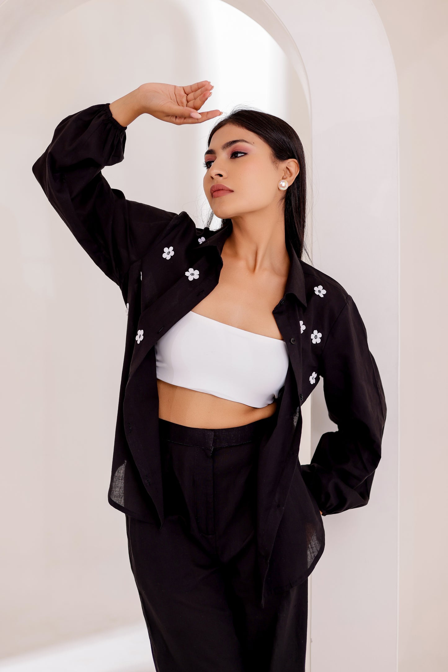 Black Applique Co-ord Set
