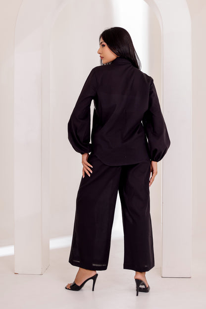 Black Applique Co-ord Set