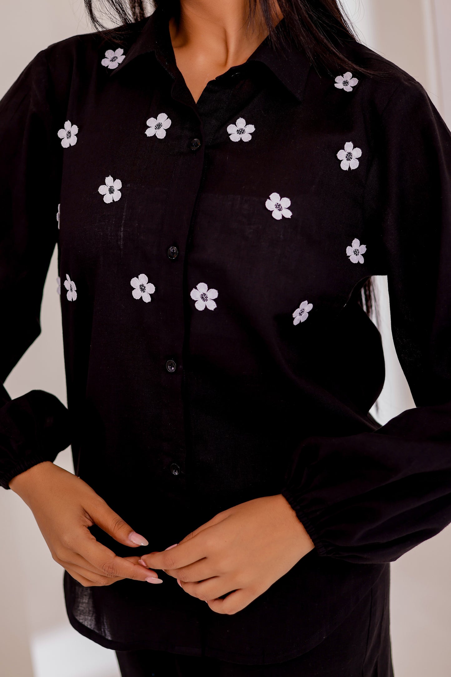 Black Applique Co-ord Set