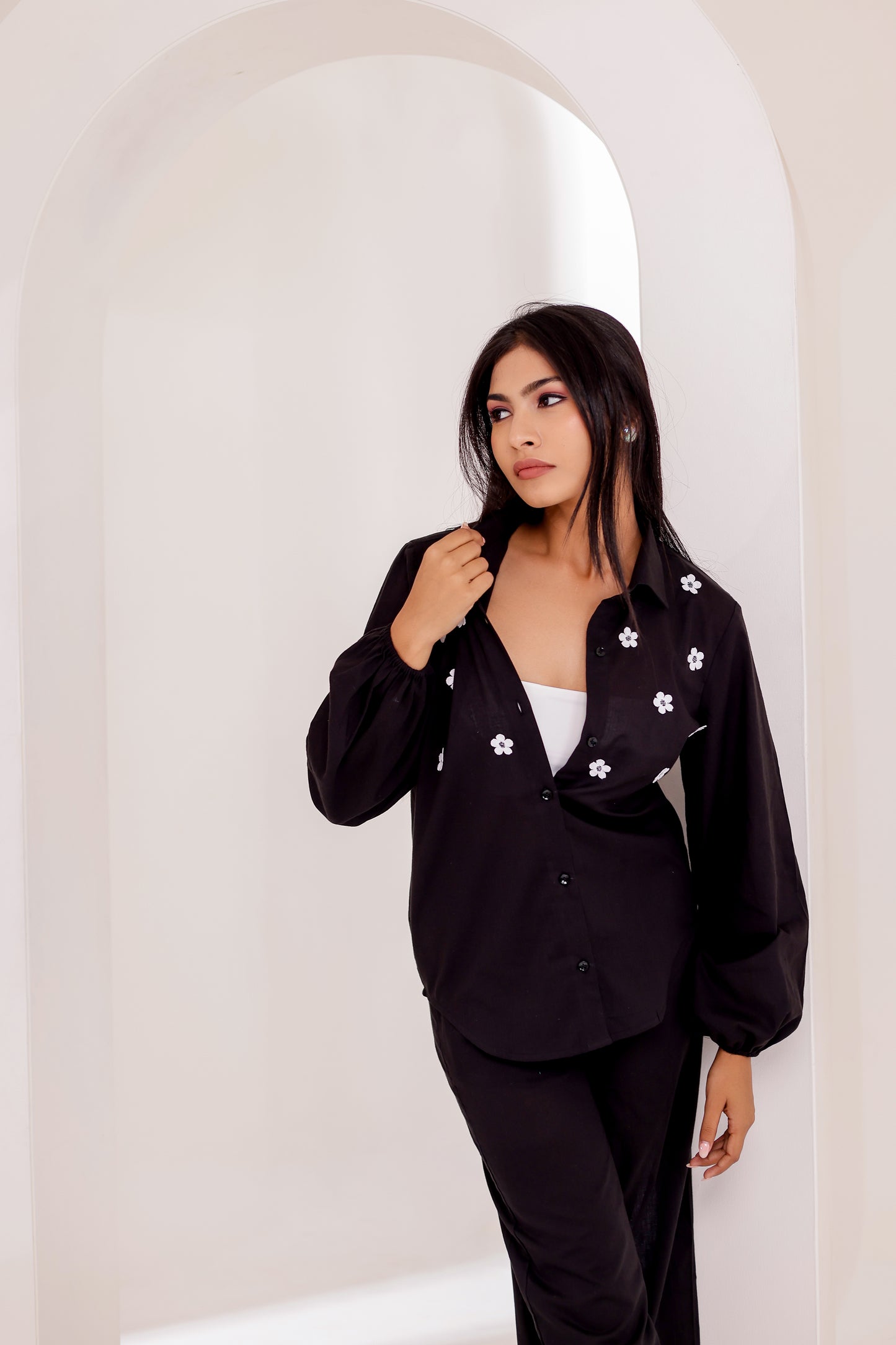 Black Applique Co-ord Set