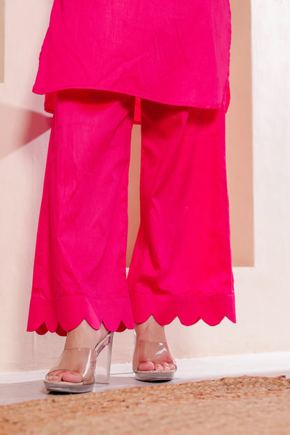 Pink Pakistani Sleeves Co-ord Set