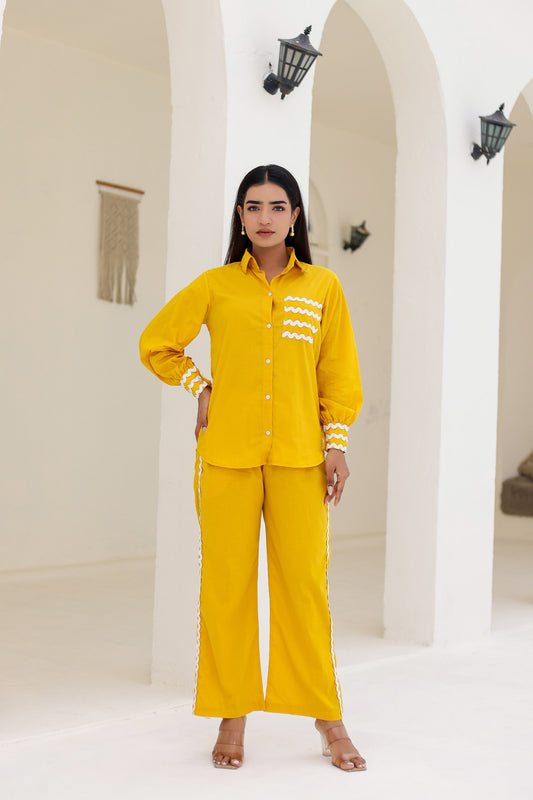 Daylily Mustard Yellow Co-ord Set