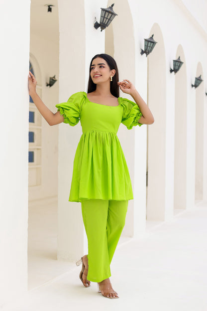 Luna Neon Green Co-ord Set