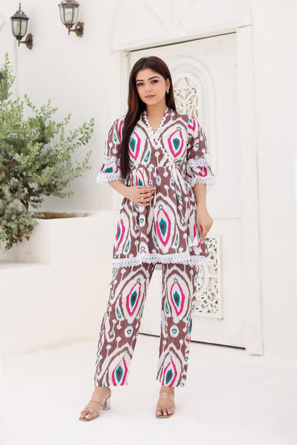 Bella Ikat Printed Co-ord Set