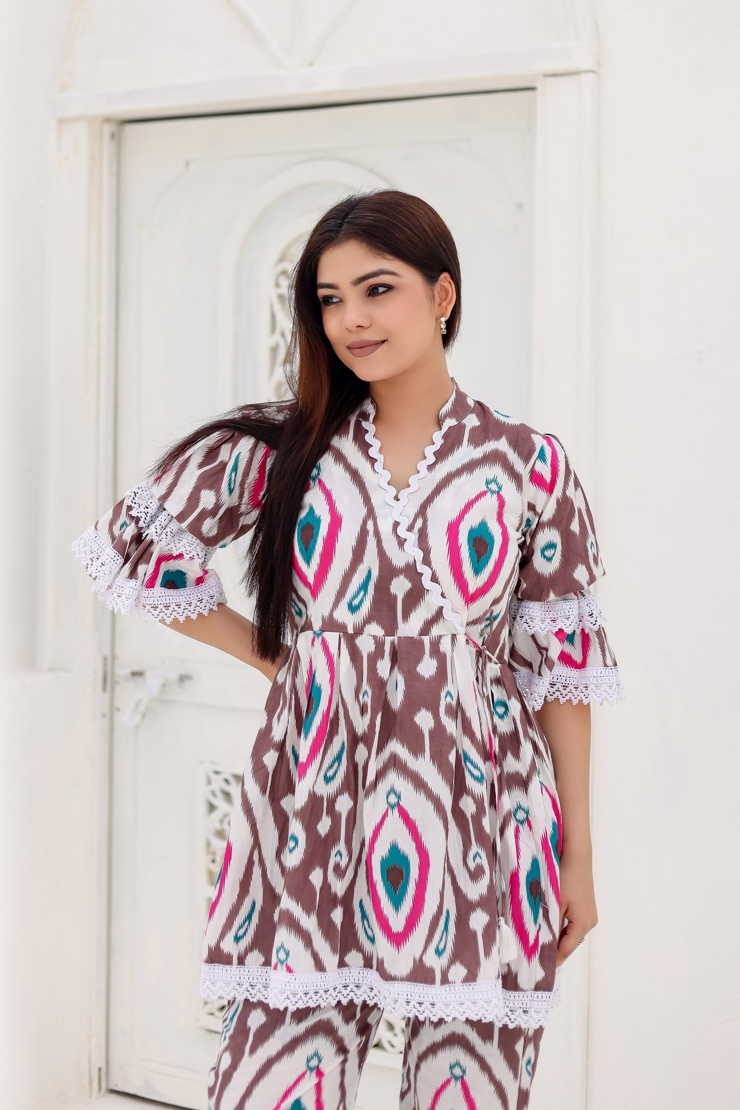 Bella Ikat Printed Co-ord Set