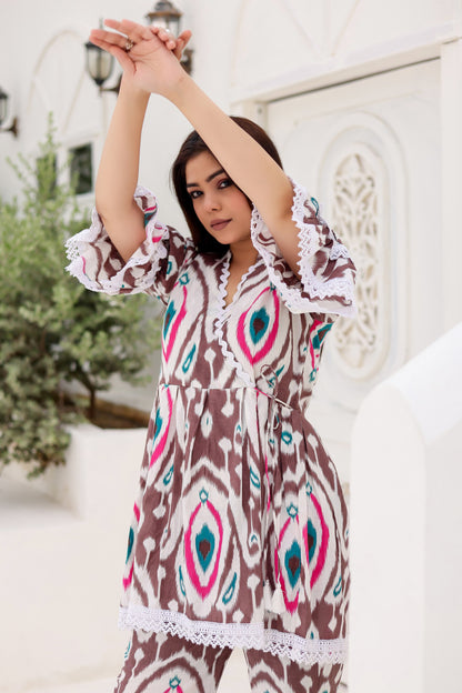 Bella Ikat Printed Co-ord Set