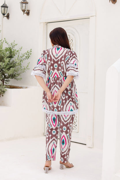 Bella Ikat Printed Co-ord Set