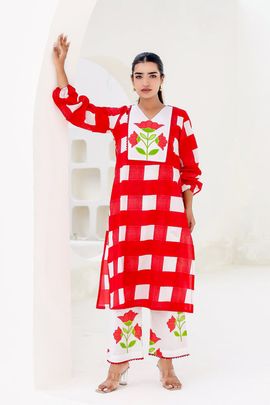 Dreamy Checks Kurta Co-ord Set