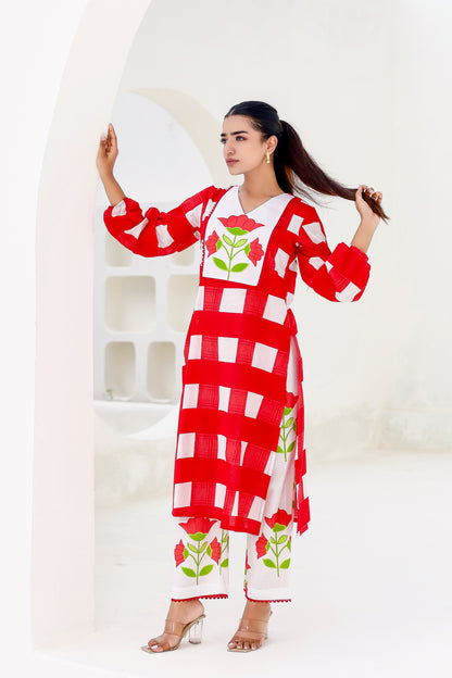 Dreamy Checks Kurta Co-ord Set