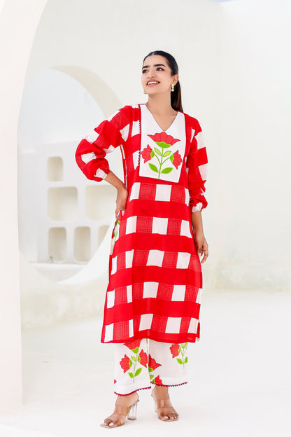 Dreamy Checks Kurta Co-ord Set