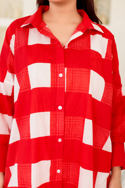 Roma Printed Checks Co-ord Set