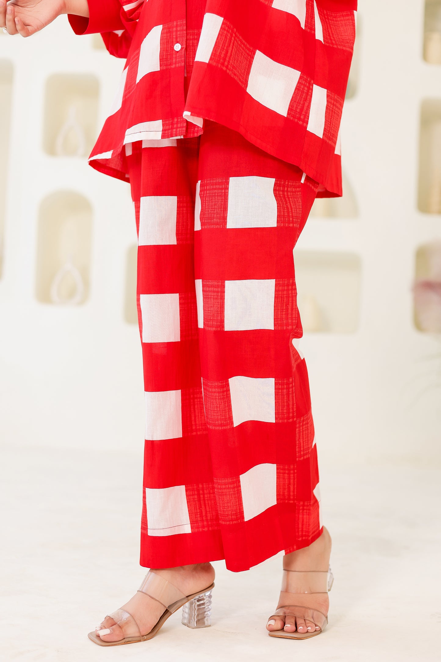 Roma Printed Checks Co-ord Set