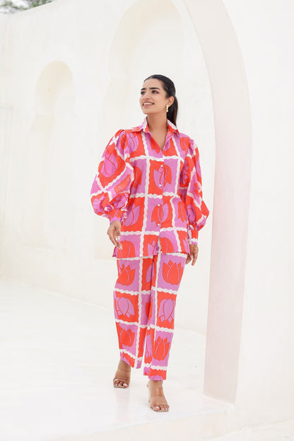 Poppy Printed Cotton Co-ord Set