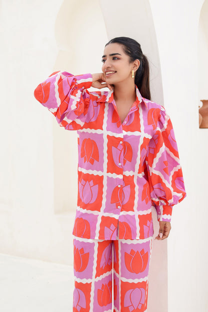 Poppy Printed Cotton Co-ord Set