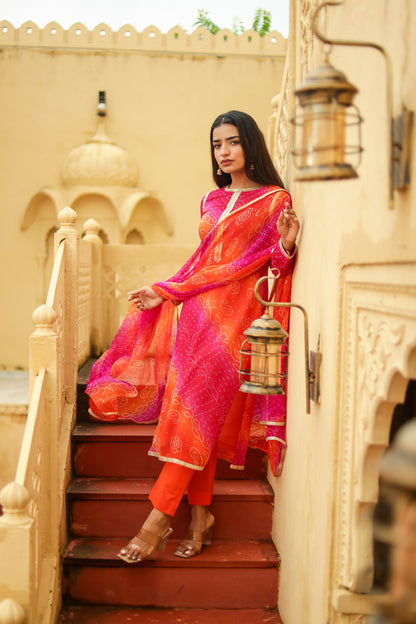 Heer Bhandhani Printed Suit Set