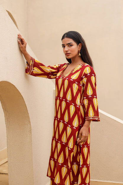 Lahar Printed Muslin Kurta Co-ord Set