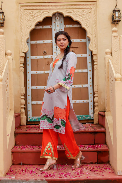 Amber Pichwai Chanderi Kurta Co-ord Set