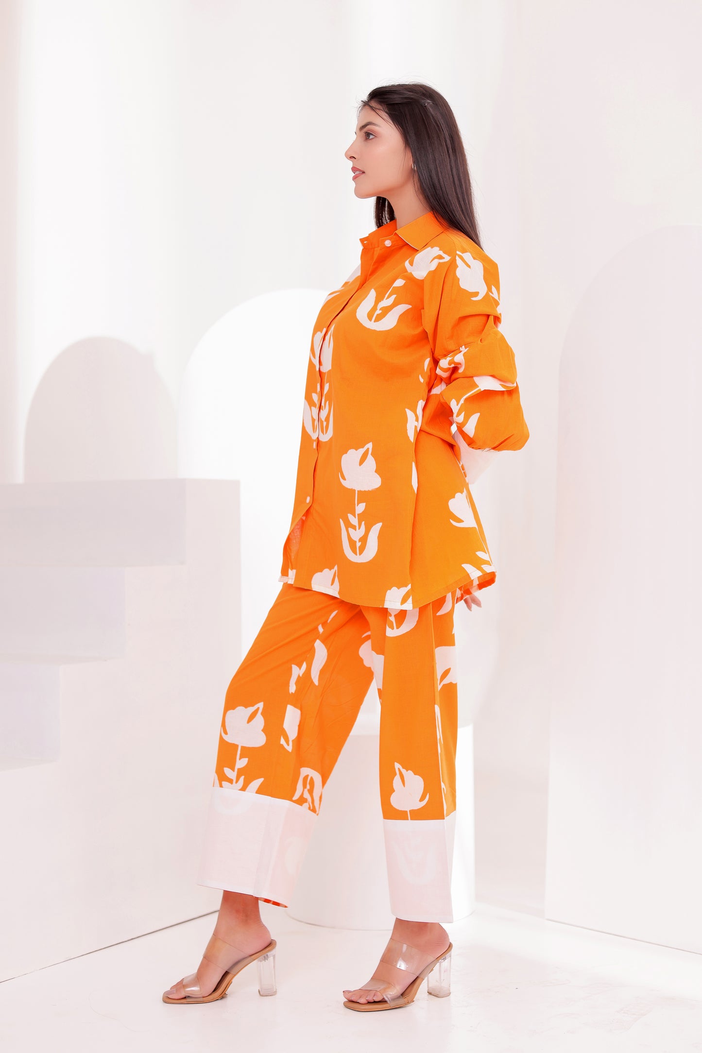 Evara Orange  Co-ord Set