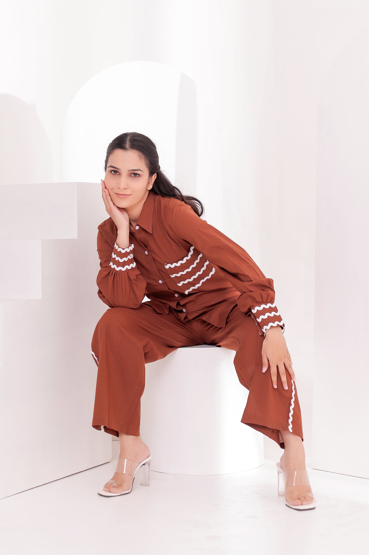 Joyful Brown Co-ord Set