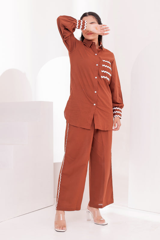 Joyful Brown Co-ord Set