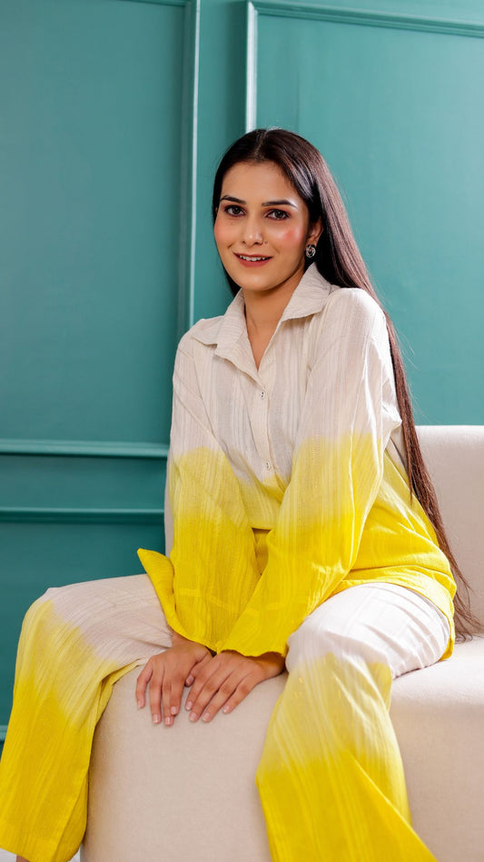 Yellow Ombre Co-ord Set
