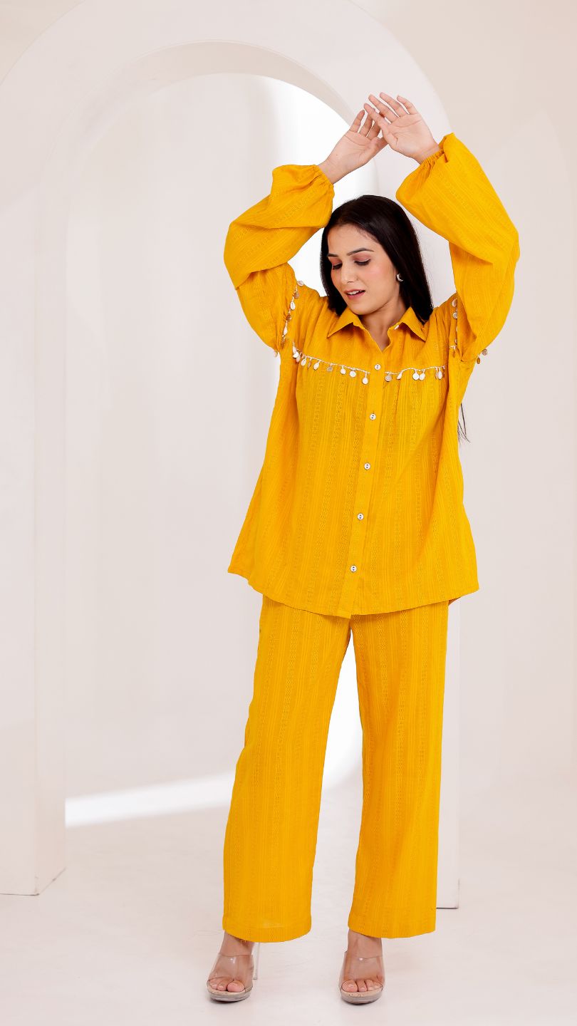 Yellow Assential  Co-ord Set